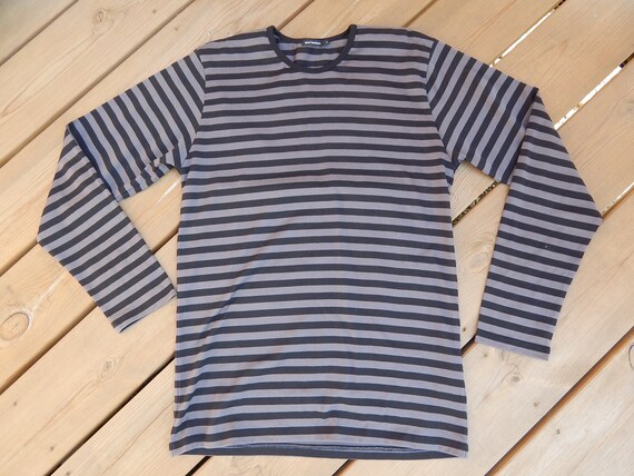 Marimekko Striped T- shirt Black/ Gray Striped Men