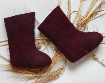 Vintage Kids Felt Boots  Valenki Retro Toddler Wool Felt Footwear Cold Winter Footwear