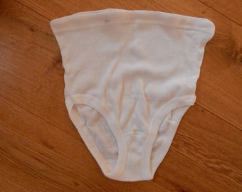 NOS  Vintage Underpants Ladies L-XL Vintage White Knickers White Cotton Underpants Made in