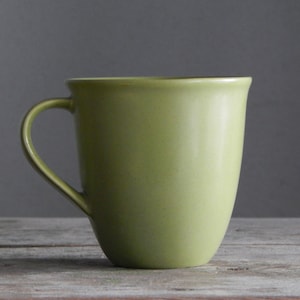 Scandinavian Vintage Höganäs Keramik Stoneware Green Matte Mug Pottery by Stengods Sweden Scandinavian Design