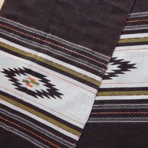 Scandinavian Vintage Long Tapestry Carpet Hand Woven Wool Mat Woven Textile For Table Home Decor Folk Art Size 20.5&quot; x 2.27 yards