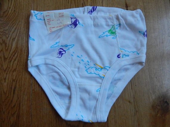 Little Girl Vintage underwear ヴィンテージ 下着 女の子用 コットン 未使用 白 パンツ 雨の日柄 綿100% 1314歳 - Etsy 日本