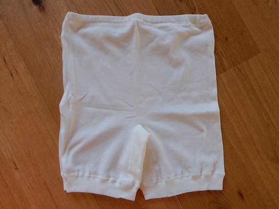 Vintage Cotton Underwear Ladies Unused White Cott… - image 1