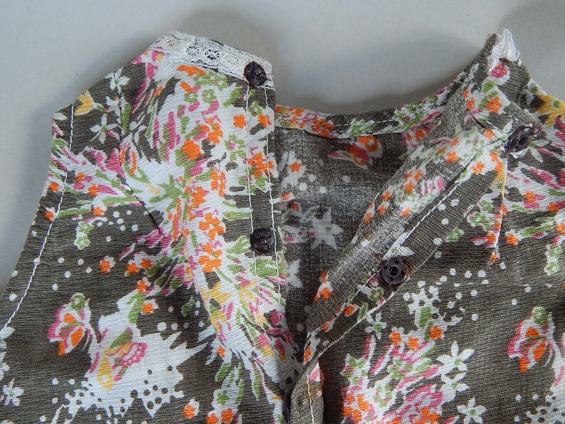 Vintage Cotton Baby Dress Retro Homemade Flower Dress Kid Summer Sleeveless dress Baby Dress
