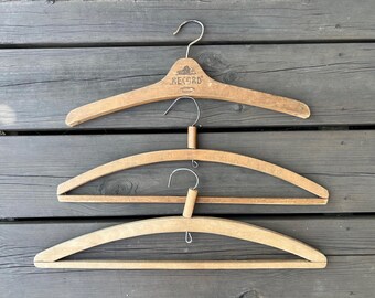 Set of 3 Vintage Old Cloth Hangers Rustic Wooden Decor for Photo