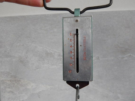 Vintage Fishing Scale Tool Vintage Mechanical Hand Fishing Scale Seafood  Metal Kitchen Utensil 