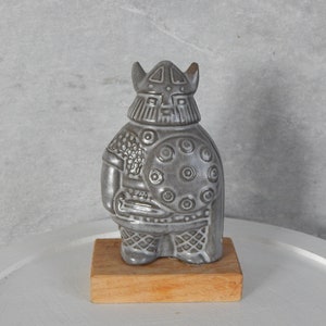 Vintage Upsala Ekeby Sweden Ceramic Viking Figurine Scandinavian design midcentury modern 1980s