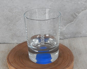 ABSOLUT Vodka Glass Coctail Glass Glass With Blue Bottom Etsy