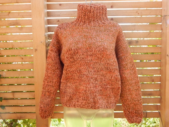Scandinavian Vintage Chunky Knit adult Sweater Ha… - image 1