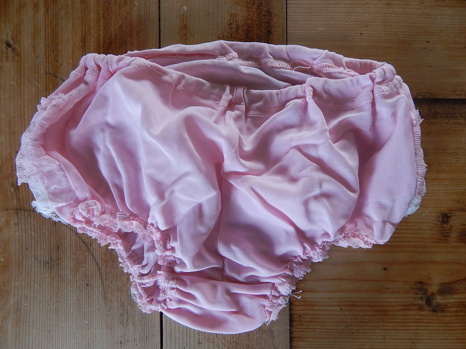 Vintage Girls Pink Ruffle Underwear Kids Underpants Diaper Cover