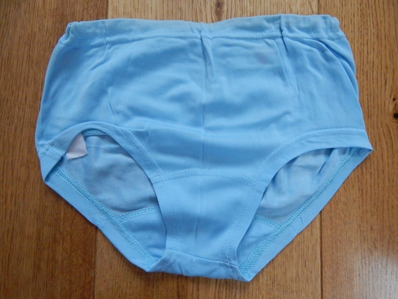 NOS Vintage Underwear Little Girls Blue Color Viscoze Acetate Knickers  MARAT Underpants Made in 1976 for 3-4-5 Years Old 
