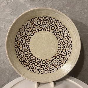 Gustavsberg Britt Louise Sundell Studio Plate Sweden 1960 s Scandinavian Tableware Stoneware