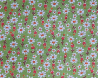 Tela vintage de algodón estonio, tela vintage para coser, textiles para el hogar, cortada a medida, chintz