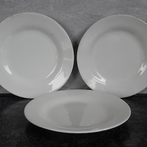 Set of 3 Arabia of Finland White Cake Plate Plate Porcelain Tableware 1940 s