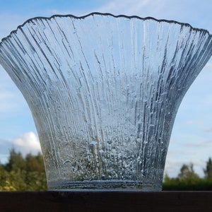 Scandinavian Vintage Big pressed Glass bowl Design, Riihimäen lasi Finland Glass