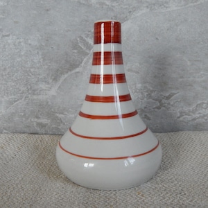 RPR Vase  Vintage Riga Porcelain Factory Ceramic Striped Vase One Flower Vase