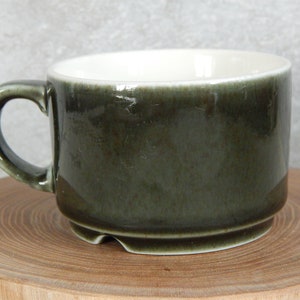 Arabia of Finland Coffee Cup Green "KIEVARI" Designed Göran Bäck Scandinavian Design Mid Century Modern 1968-1979