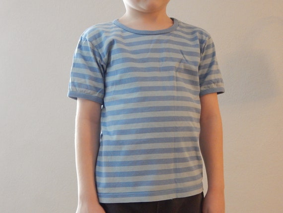 Marimekko Striped T- shirt Blue/ Light Blue Kids s
