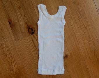 Vintage  Kid White Maika/ Shirt/ Undershirt, Unused, Made in  for for 2 years old child