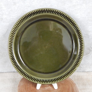 Set of 3 Plates Vintage Stavangerflint Norway Forest Green Salad Plate Scandinavian Tableware 1960s