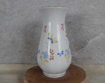 RPR Vase  Vintage Riga Porcelain Factory Ceramic Vase Butterfly Vase