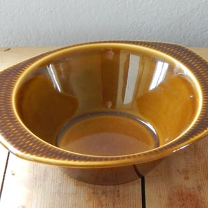 Vintage Stavangerflint Baking Bowl Owen Dish Ildfast 2022/3 Inger Waage Pattern Greenish Brown Norway Ceramic Scandinavian Tableware 1950s