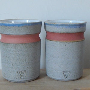 Set of 2 Vintage Ceramic Storage Jar Stoneware Container Retro Home Decor Food Container Scandinavian Home