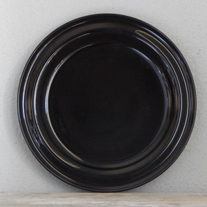 Scandinavian Vintage Höganäs Keramik Black Hoganas Ceramic Dinner Plate