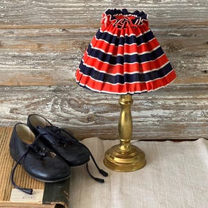 Fabric Lamp Shade Cover for Small Table Lamps or Wall Lights Cotton Striped Light Shade Table Lamp Shade - One of a Kind Ready to ship