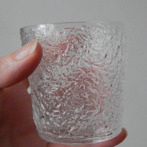Set of 4 Scandinavian Vintage Glasses Textured  Glasses