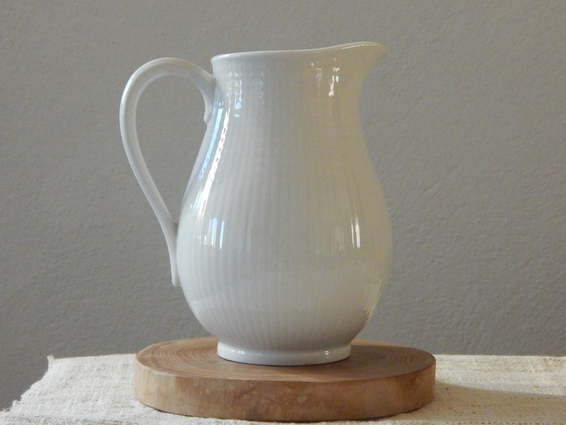 Scandinavian Vintage Rorstrand Ceramic Pitcher Milk Jug by Louise Adelborg Rostrand Sweden Scandinavian Design