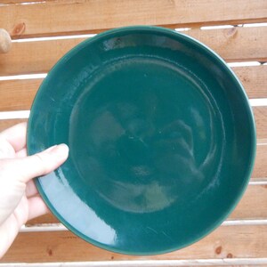 Skandinavisk Vintage Höganäs Keramik Emerald Green Hoganas Keramiksallad Tallrik Stengods bild 3