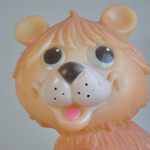 Rubber Toy, Rubber Bear, Baby Bath Toy Big Rubber Bear 1980s.  Collectible