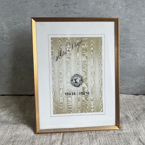 Scandinavian Vintage Picture Metal Frame/ Finnish Brass Photo Frame Wall/ Table Decor with Glass Cover Home Decor
