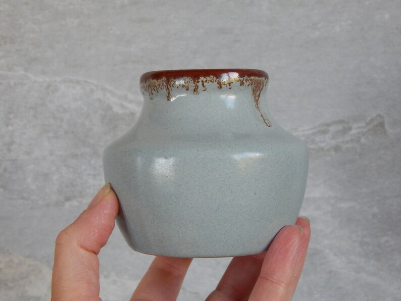 Soviet Vintage Ceramic Vase Blue Vase Decorative Vase Made In USSR Soviet Design Retro Vase