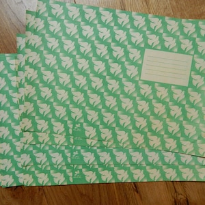Juego de 4 cubiertas de cuaderno vintage, impresión novedosa, hojas antiguas de papel vintage, papel vintage de 1970, coleccionable