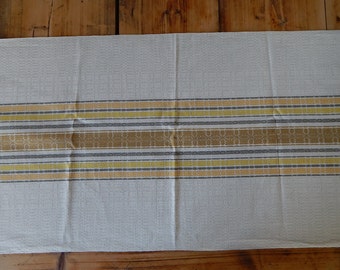 Vintage Linen Tablecloth Retro Home Decor Rustic Handwoven Tablecloth/ Vintage Decor 1960 s.