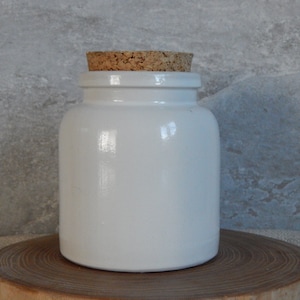 Scandinavian Vintage Stoneware Jar Pot with Cork Lid Jar Pottery Sweden Scandinavian Design