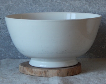 Arabia of Finland White Bowl Arabia bowl of batter Mixing bowl Porcelain Tableware 1940 s