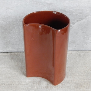 Vintage Ceramic Vase Brown Vase Made in Estonia by designer Anu Rank Soans