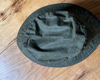 BARBOUR A115 Vintage Rain Hat Barbour Wax Bucket Hat - Retro
