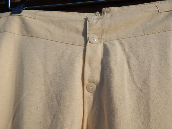 Vintage Long Underwear Mens Beige Long Pants, Underwe… - Gem