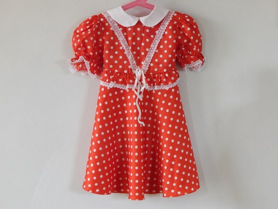 retro red polka dot dress
