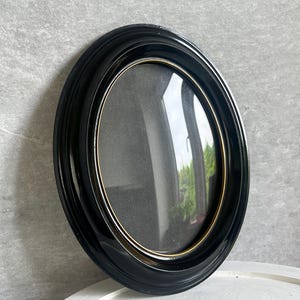 Vintage Picture Frame Oval Shape Antique Look Plastic Bakellite Decor with Convex Glass, Home Decor 19 x 15 cm Ghotic Frame