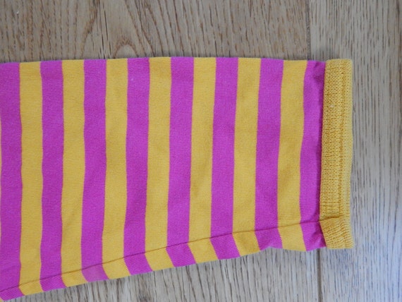 Marimekko Striped T- shirt Yellow Pink Kids long … - image 5