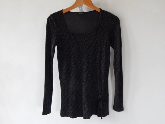 Marimekko MIKA PIIRAINEN Tunic Black Gray Pattern