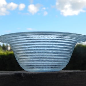 Scandinavian Vintage Glass Bowl Clear Glass Serving Bowl