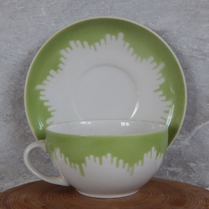Riga Porcelain Factory Coffee/ Tea Cup And Saucer  Design Tea Cup and Saucer  era 1980 s.  Tableware