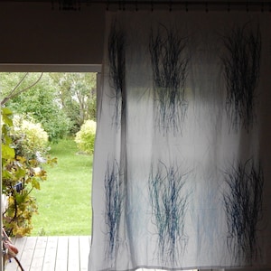 Set of 2 Marimekko 1957 Maija Isola Suomi- Finland &quot;HEINÄ&quot; Curtain light fabric 100 cotton