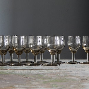 Shot Glass Set of 10  Vodka Glass,1970-s  Design Collectible Elegant Tableware